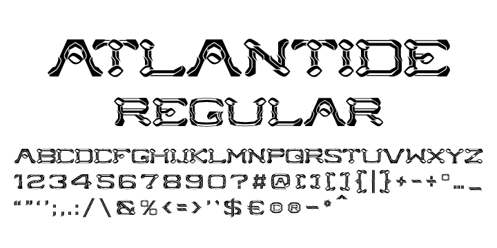 Пример шрифта Atlantide DECOR